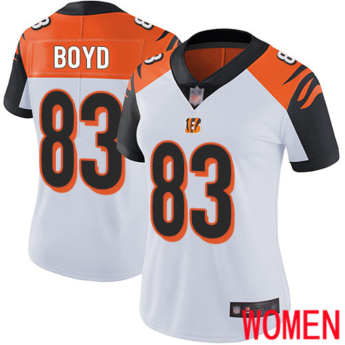 Cincinnati Bengals Limited White Women Tyler Boyd Road Jersey NFL Footballl #83 Vapor Untouchable